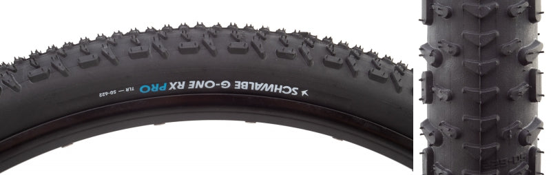 Schwalbe G-One RX Tire - 700 x 50 Tubeless Folding BLK Evolution Line Pro Addix Race