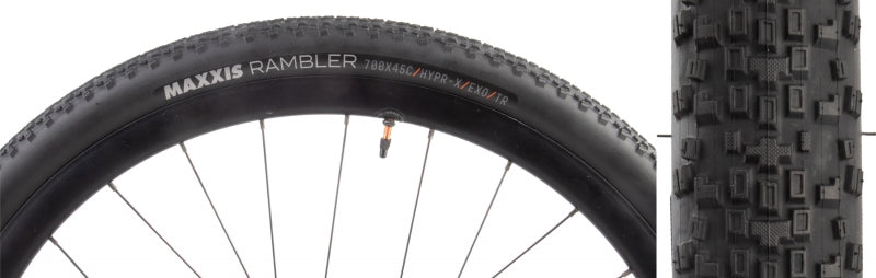 Maxxis Rambler Tire - 700 x 45 Tubeless Folding Black HYPR-X EXO