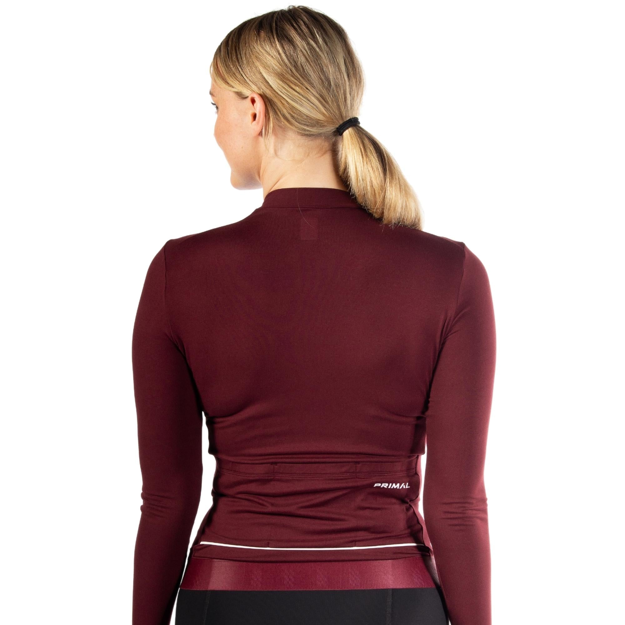 Alitios Women's Maroon Long Sleeve Vertos Jersey