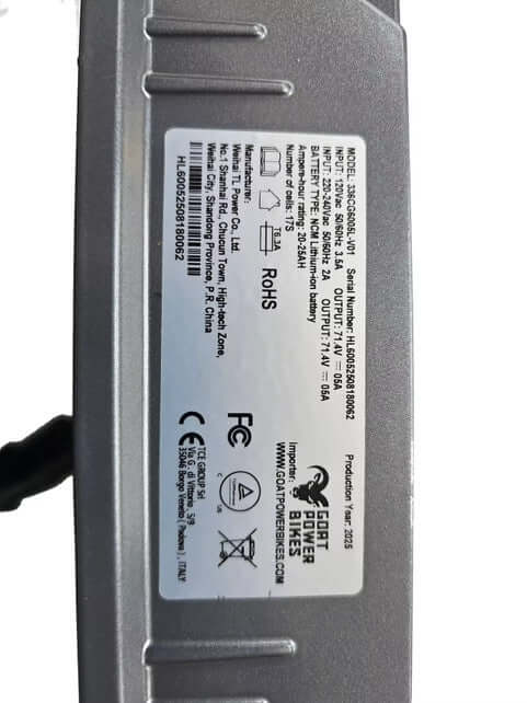 60V 17S Charger - 71.4V Output, 5A Rate