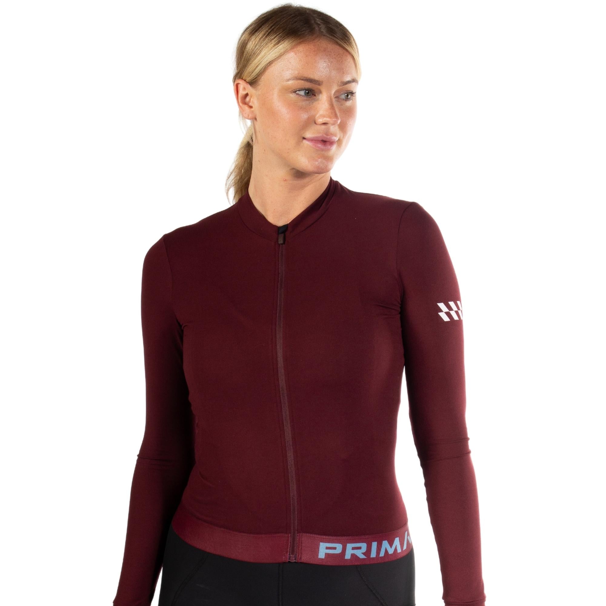 Alitios Women's Maroon Long Sleeve Vertos Jersey