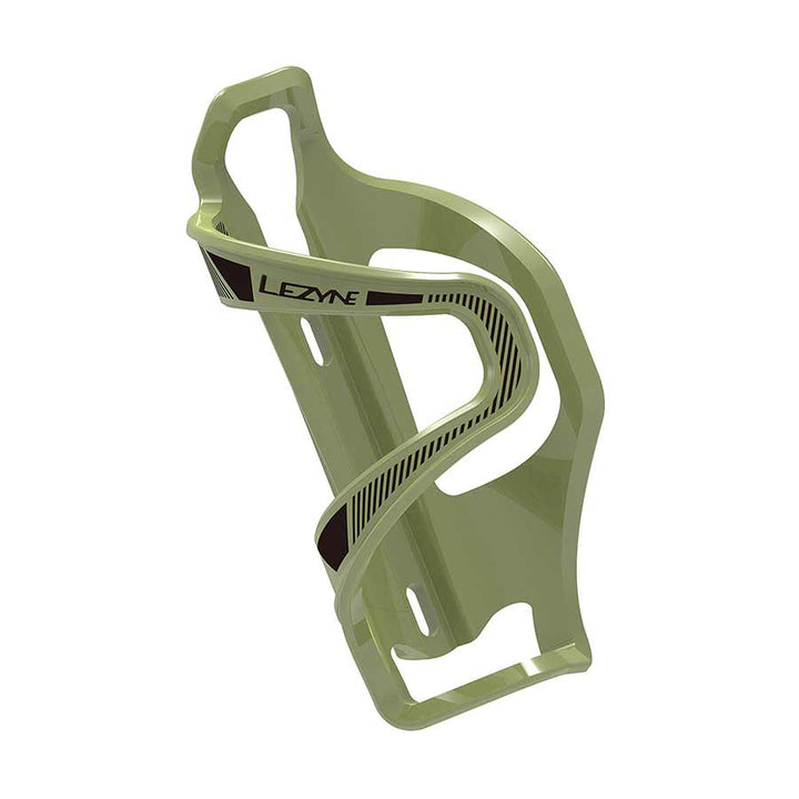 Lezyne Flow Side Load Bottle Cage Composite Right Green Army 48g