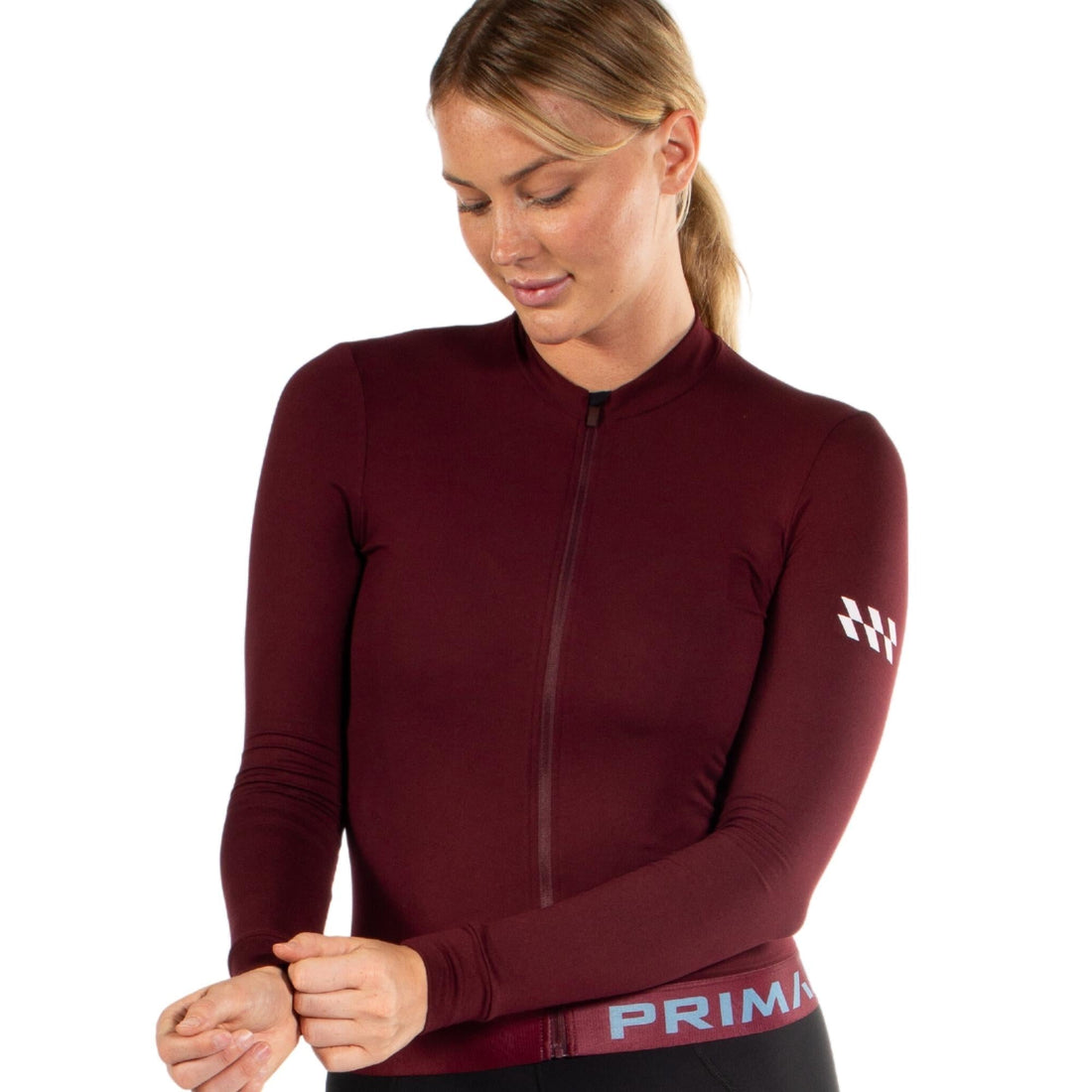 Alitios Women's Maroon Long Sleeve Vertos Jersey