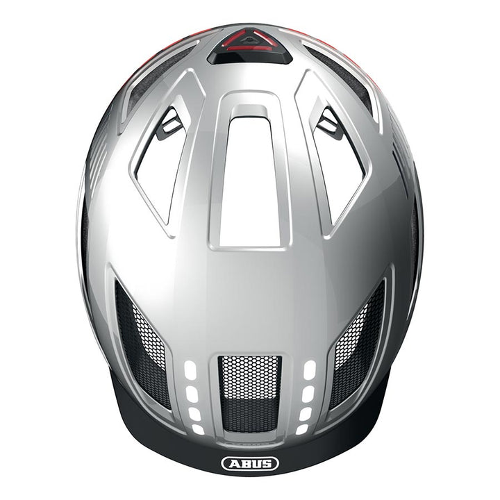 Abus Hyban 2.0 LED Helmet - Signal Silver Medium