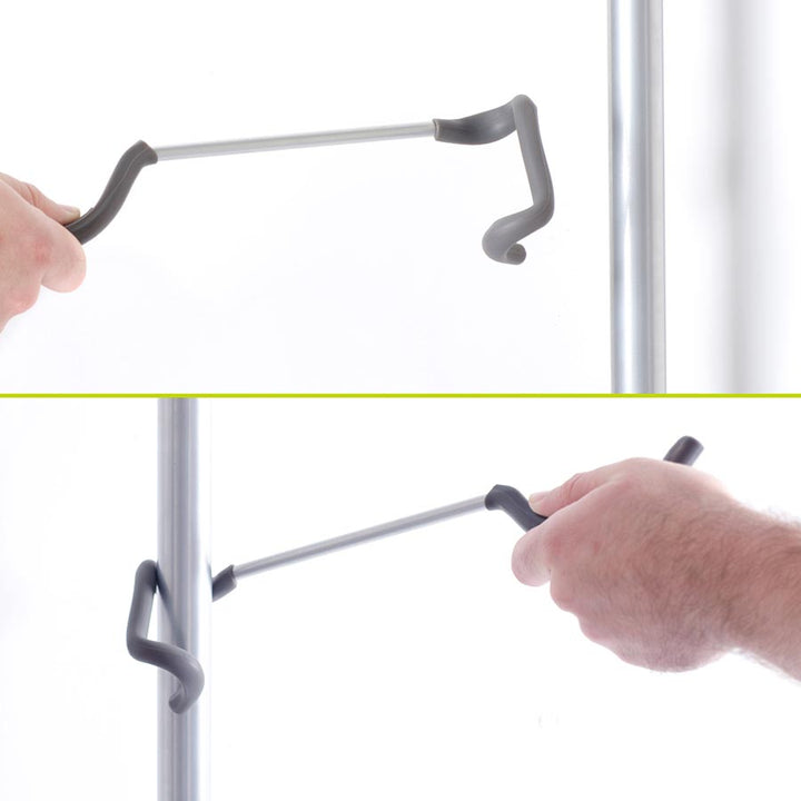 Delta Two Bike Gravity Stand Wall Rack Silver 2 Bikes