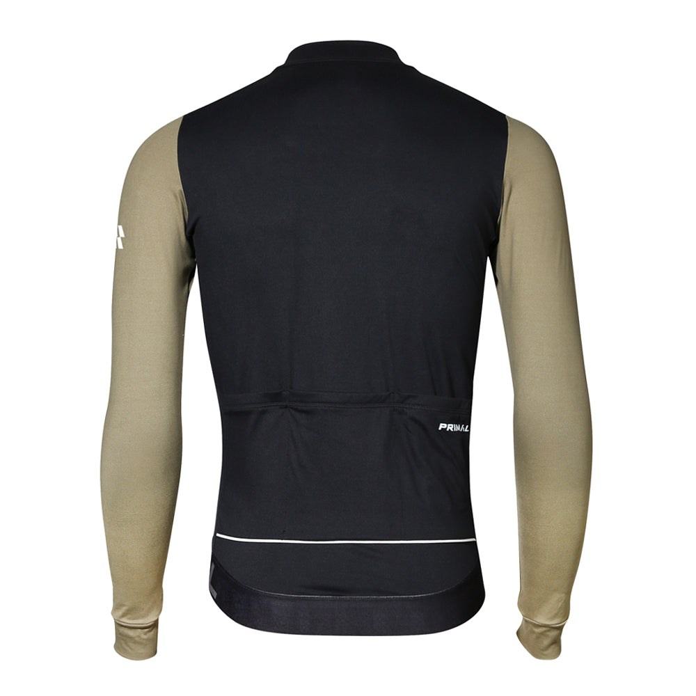 Alitios Men's Black/Green Long Sleeve Vertos Jersey
