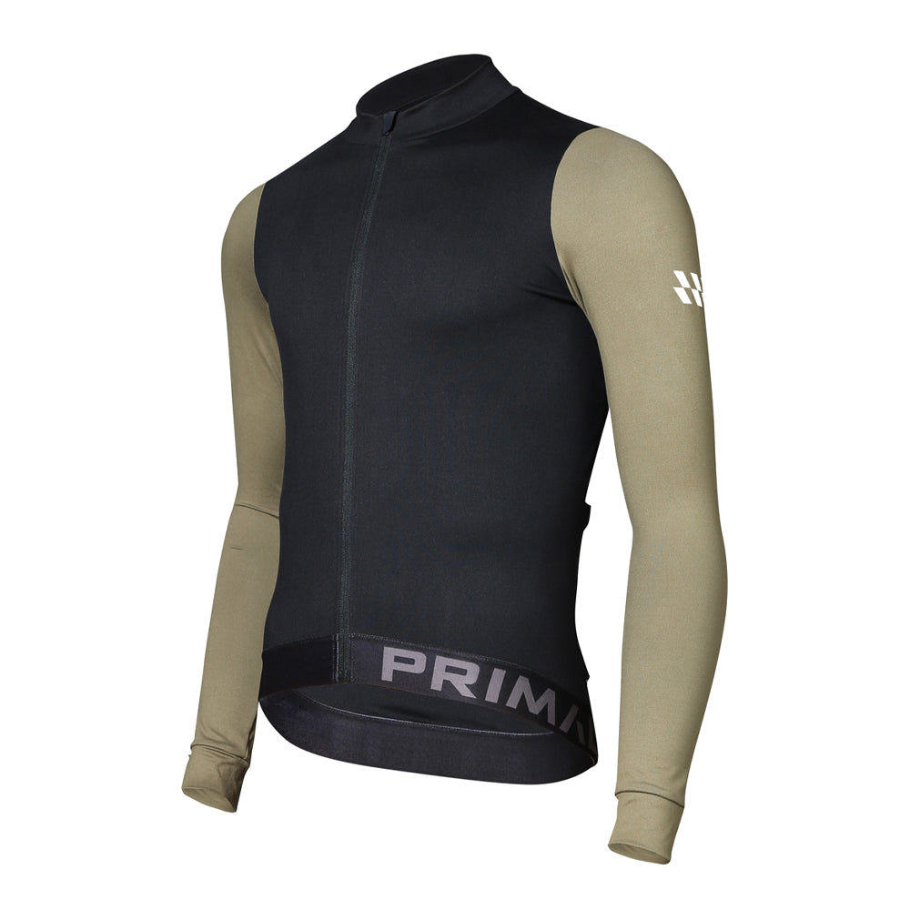 Alitios Men's Black/Green Long Sleeve Vertos Jersey