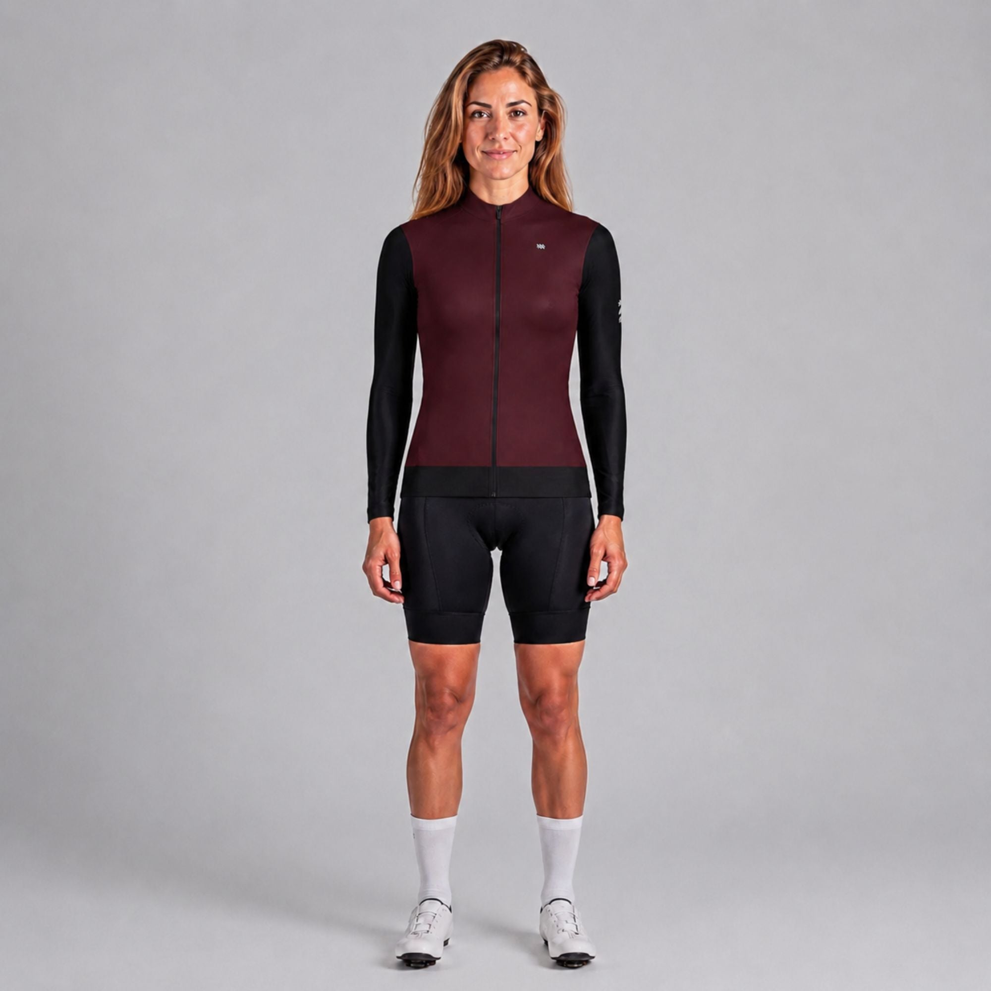 Alitios Women's Burgundy/Black Long Sleeve Vertos Jersey