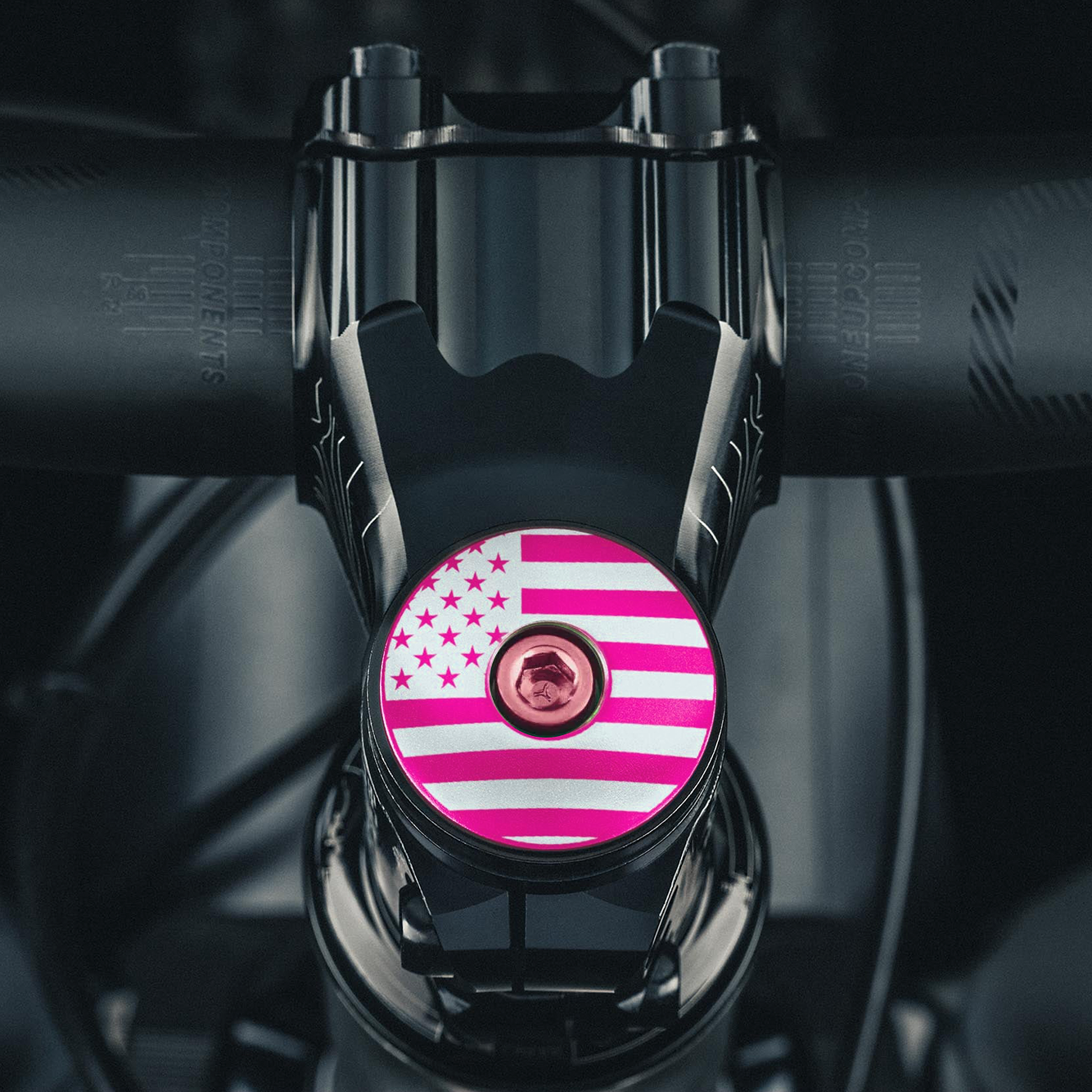 American Flag Custom Bike Headset Cap
