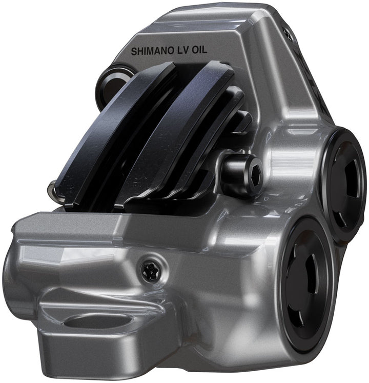 Shimano XTR BR-M9220 Enduro Disc Brake Caliper - Front Rear Post Mount 4-Piston Includes P04C-MF Finned Metal Pads