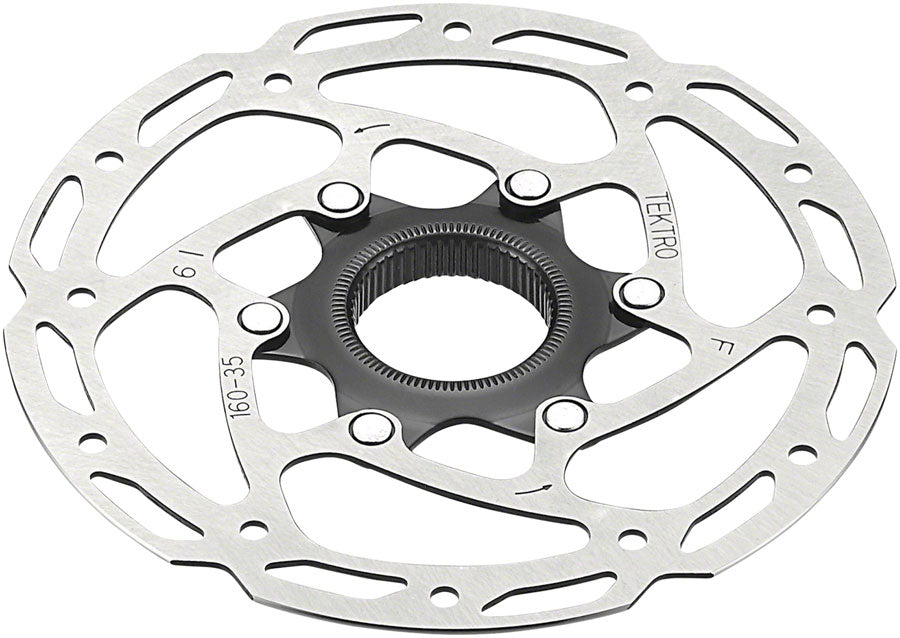 Tektro TR-35 Disc Brake Rotor - 160mm Center-Lock 1.8mm Thickness Silver