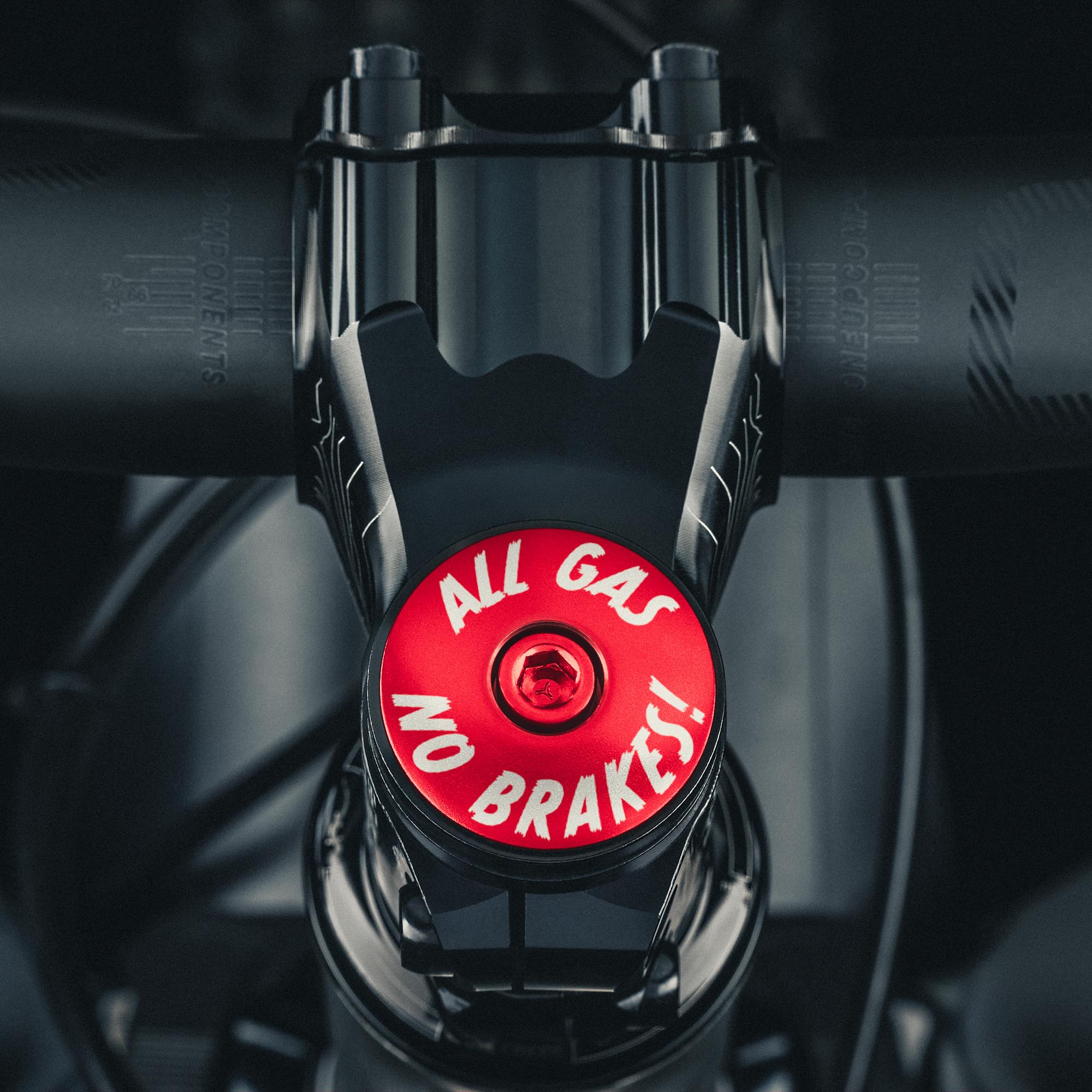 All Gas No Brakes - Custom Bike Headset Cap
