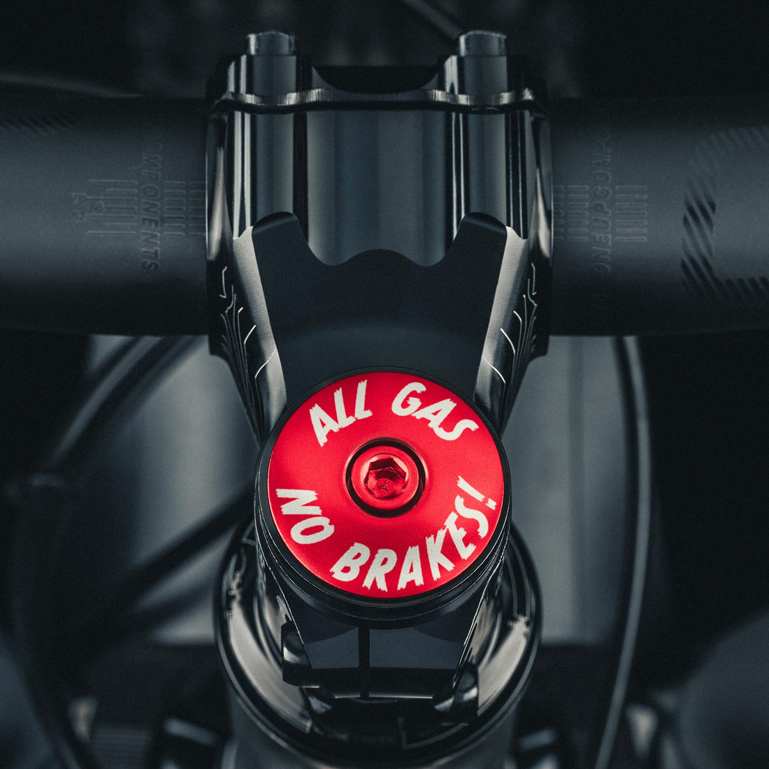 All Gas No Brakes - Custom Bike Headset Cap