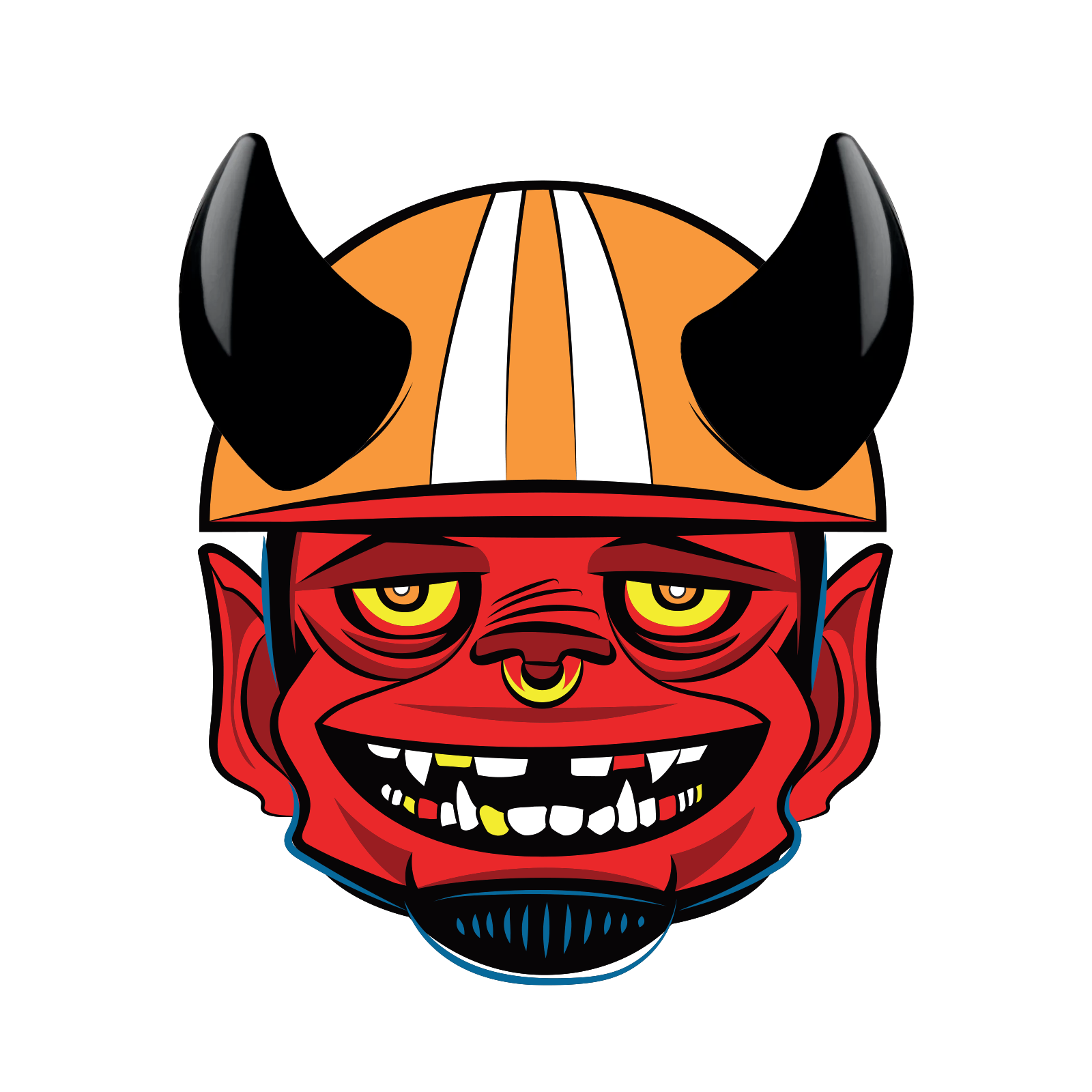 MagNeatOhz: Small Black Devil Horns for Helmet