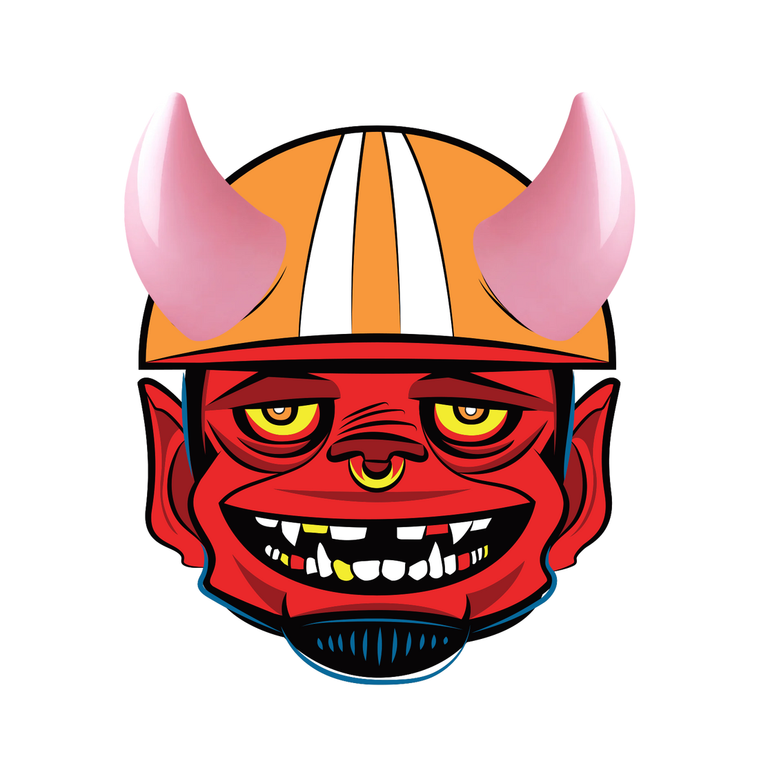 MagNeatOhz: Small Pink Devil Horns for Helmet