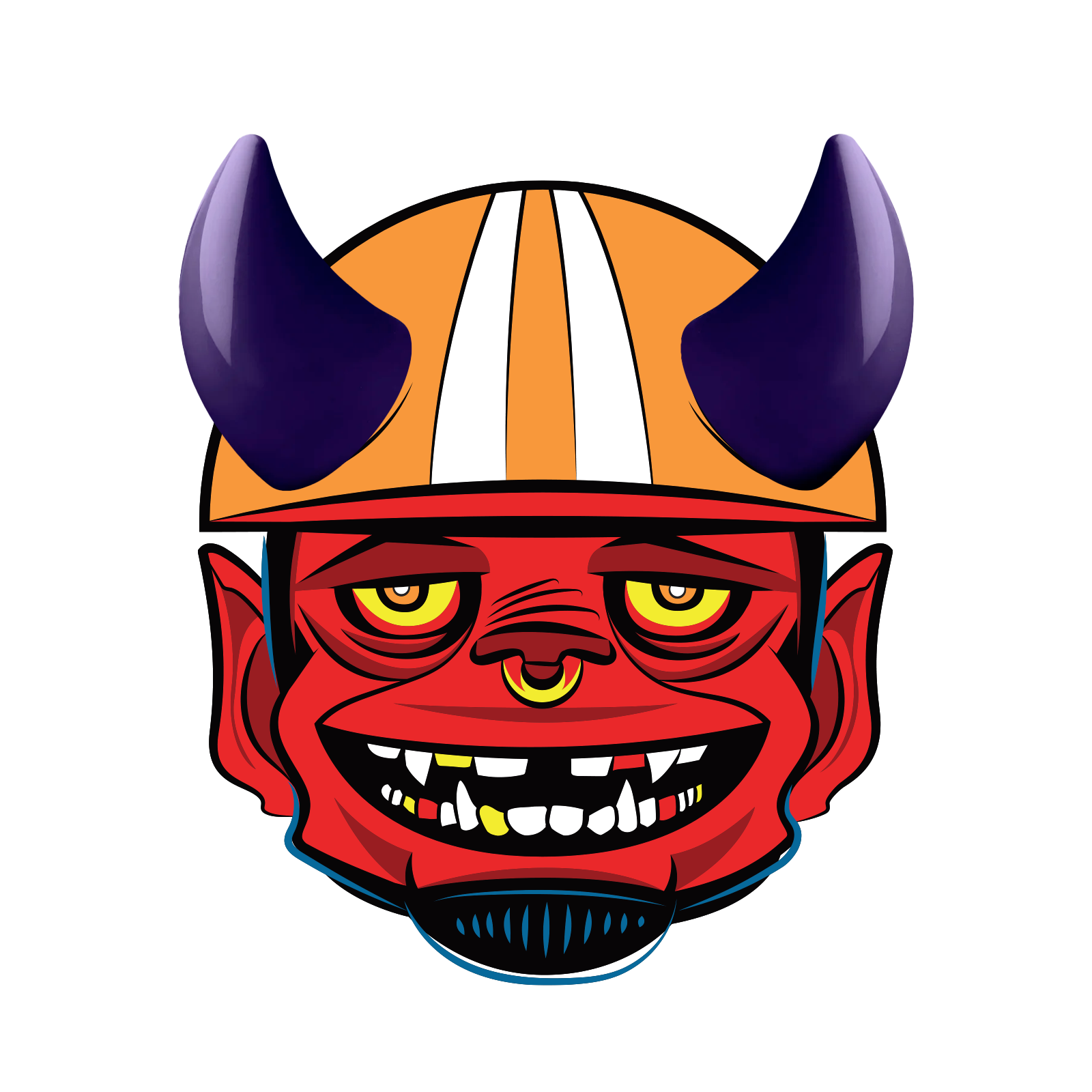 MagNeatOhz: Small Purple Devil Horns for Helmet