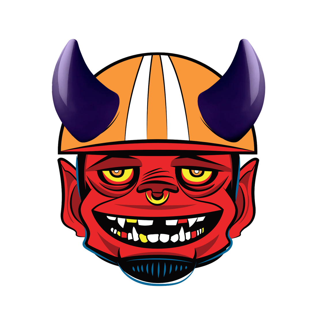 MagNeatOhz: Small Purple Devil Horns for Helmet