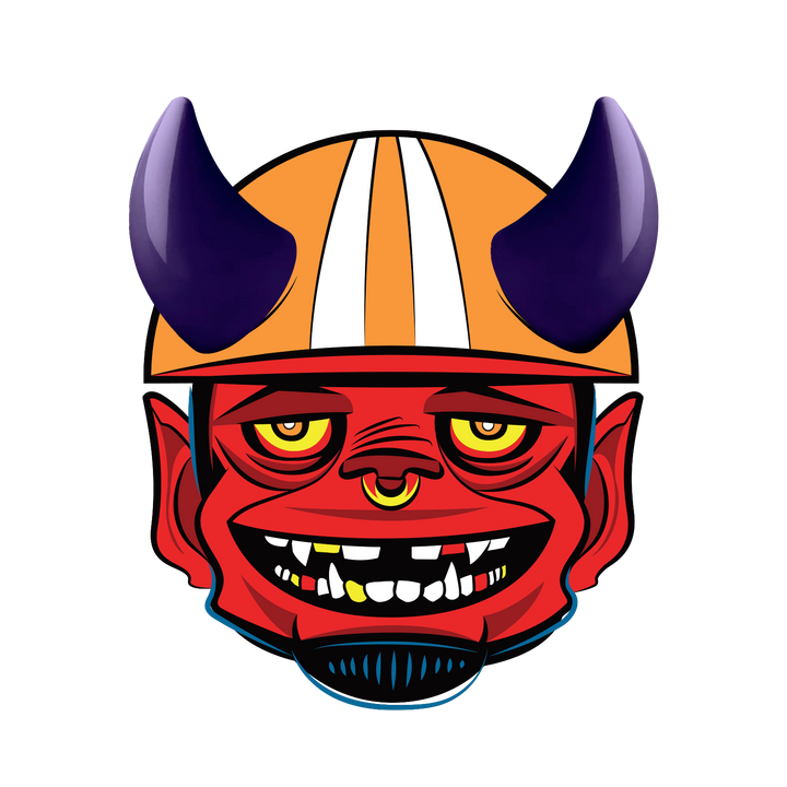MagNeatOhz: Small Purple Devil Horns for Helmet