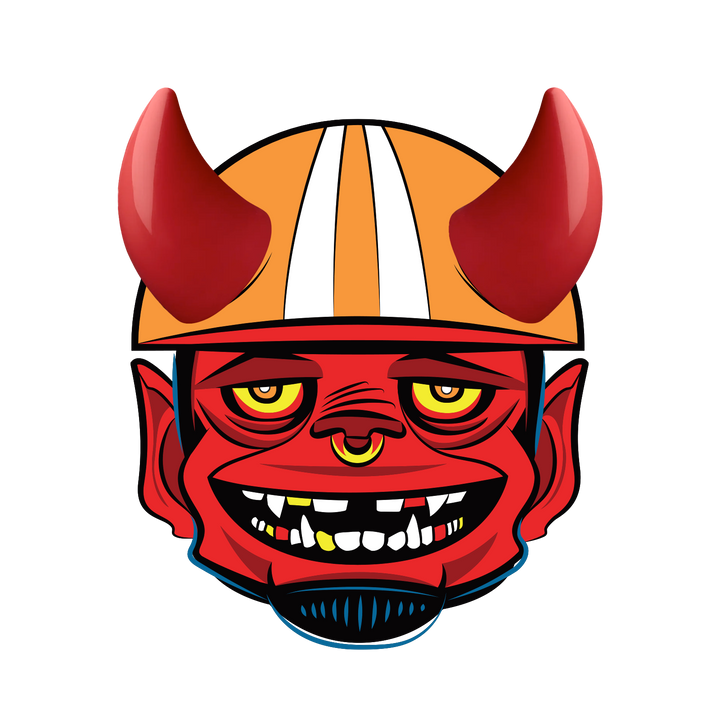 MagNeatOhz: Small Red Devil Horns for Helmet
