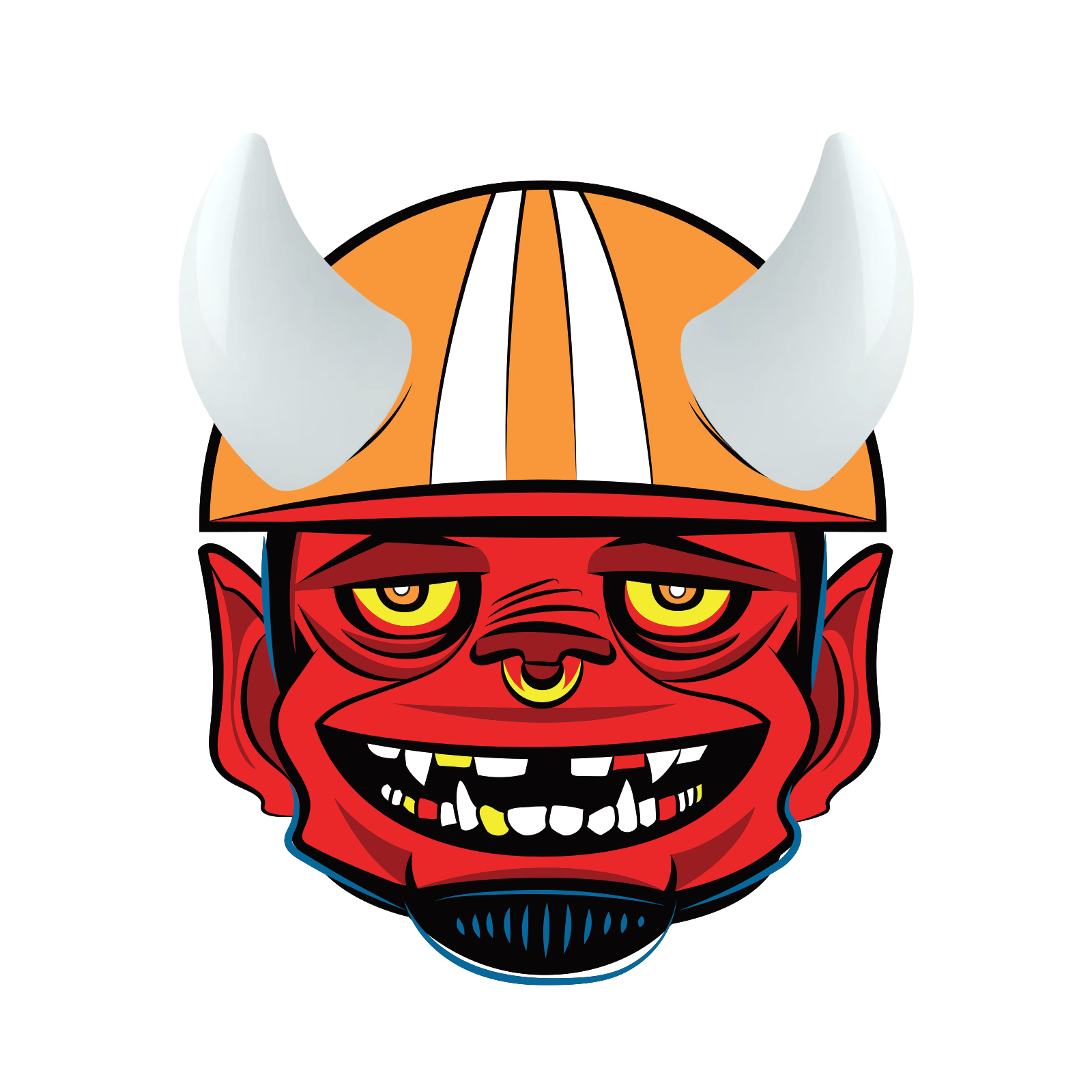MagNeatOhz: Small White Devil Horns for Helmet