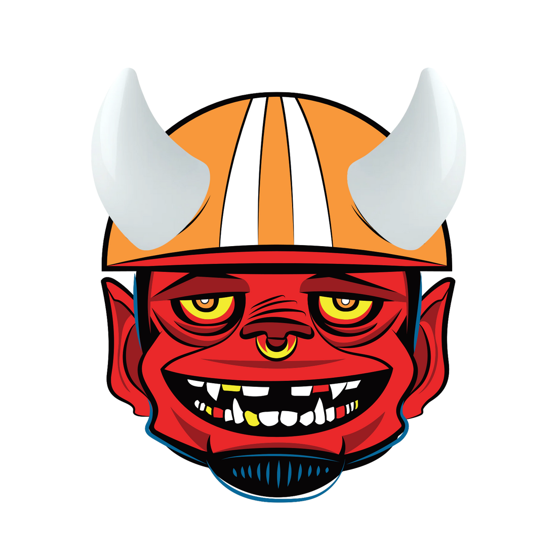 MagNeatOhz: Small White Devil Horns for Helmet