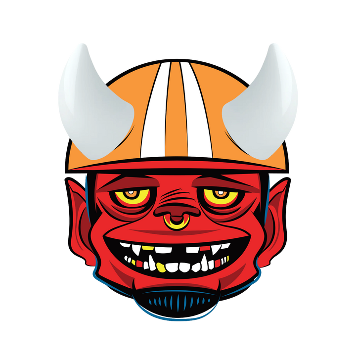 MagNeatOhz: Small White Devil Horns for Helmet