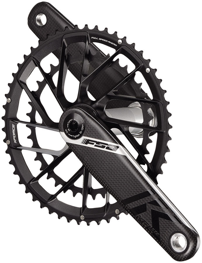 FSA K-Force Team Edition Crankset 2x 50/34T Chainrings 170mm Arm Length Direct Mount 386EVO Spindle – BLK