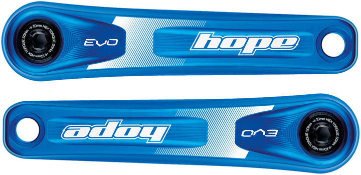 Hope Evo Crankset - 170mm Direct Mount 30mm Spindle For 135/142/141/148mm Rear Spacing Blue