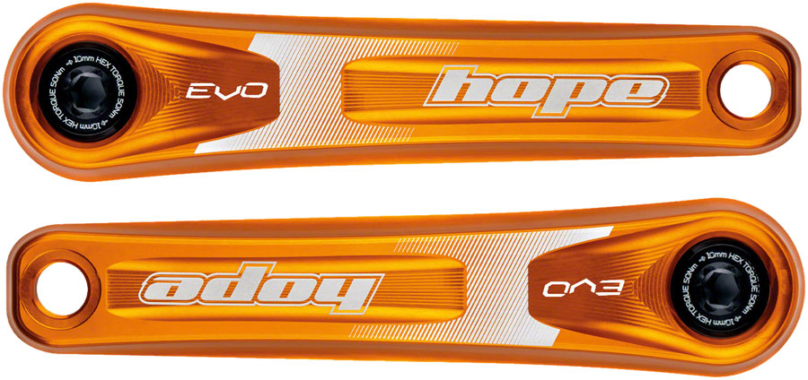 Hope Evo Crankset - 170mm Direct Mount 30mm Spindle For 135/142/141/148mm Rear Spacing Orange