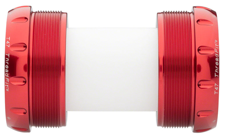 Chris King ThreadFit T47 30x Bottom Bracket Fit Kit 5 - T47 For 30mm Spindles Red