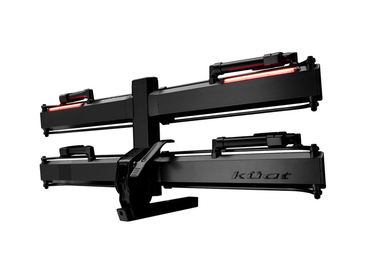 Piston Pro X Hitch Bike Rack - 2-Bike 1.25" Receiver LED Lights 4-Pin Plug Kashima Coat Galaxy Gray