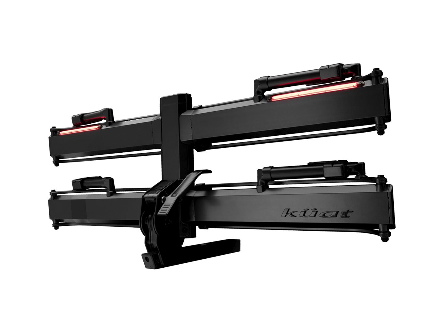 Kuat Piston Pro X Hitch Bike Rack - 2-Bike 2" Receiver LED Lights 4-Pin Plug Kashima Coat Galaxy Gray