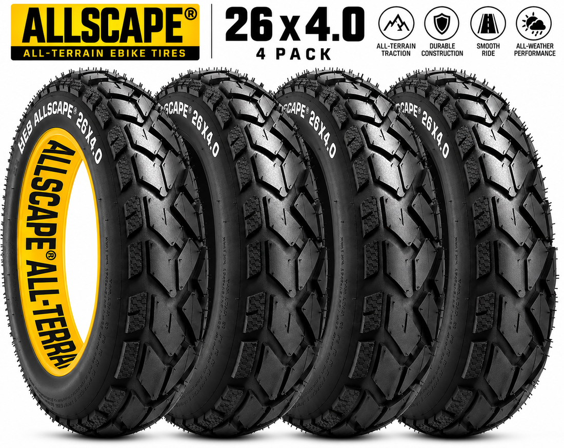 HEB ALLSCAPE® Fat Tires- 26"x 4.0" (SET OF 4 Tires) Tubes Not Included.