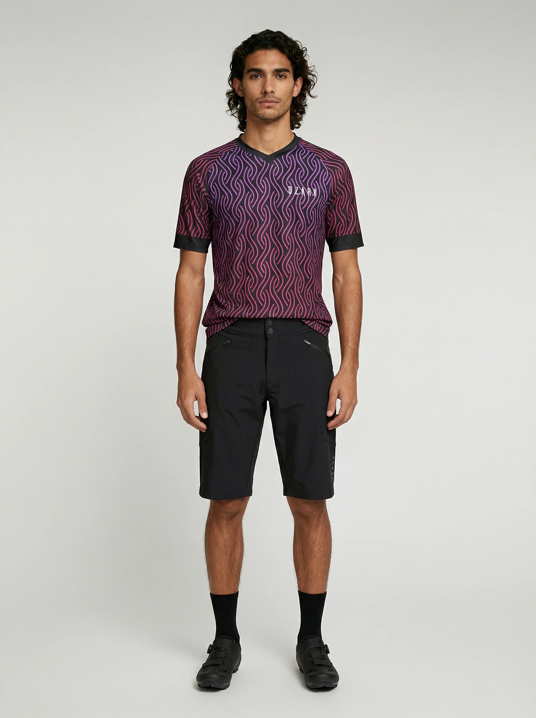 Men's MTB Short Sleeve Jersey | Purple Twist
