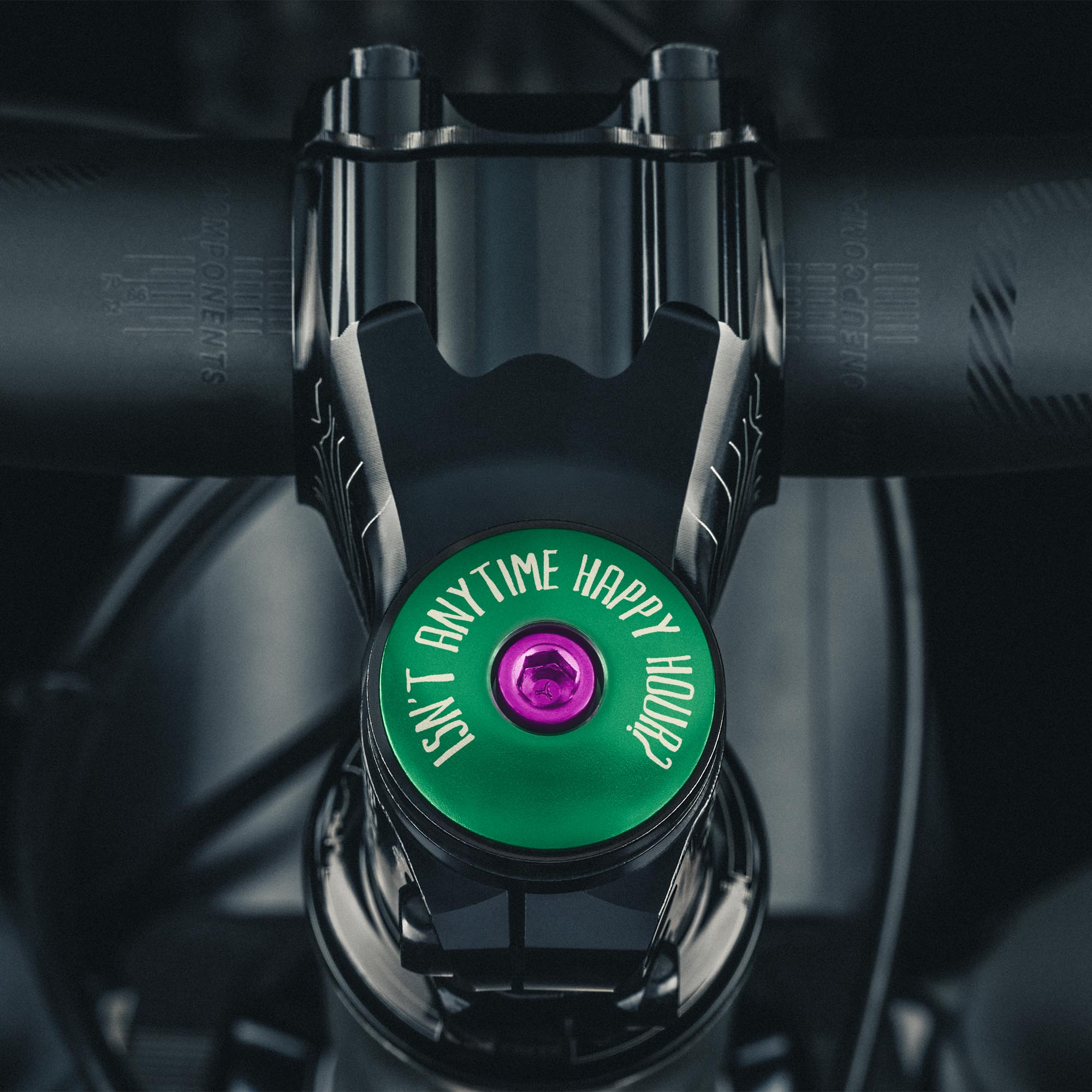 It's 5 of the Clock Anytime - Custom Bicycle Headset Cap