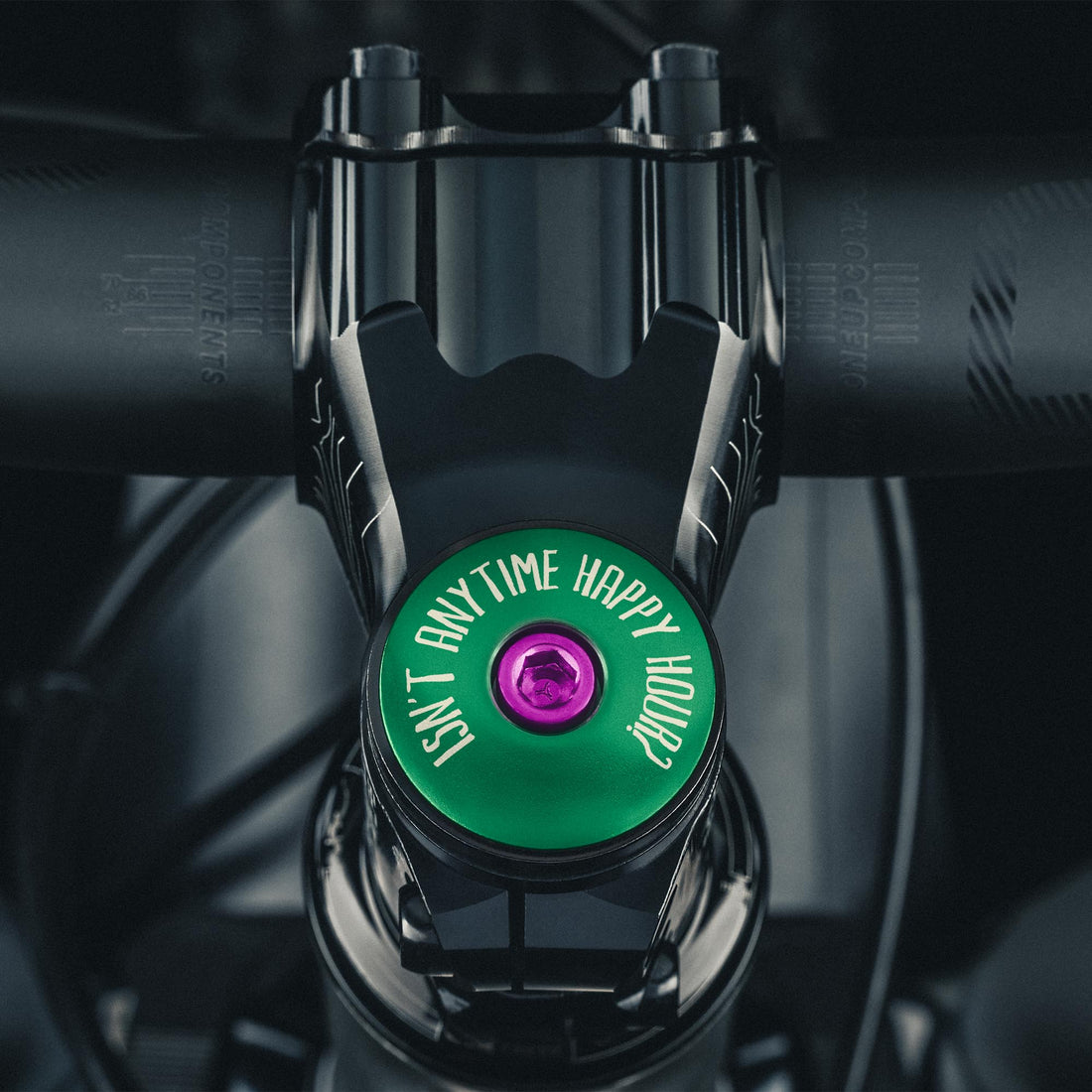 It's 5 of the Clock Anytime - Custom Bicycle Headset Cap