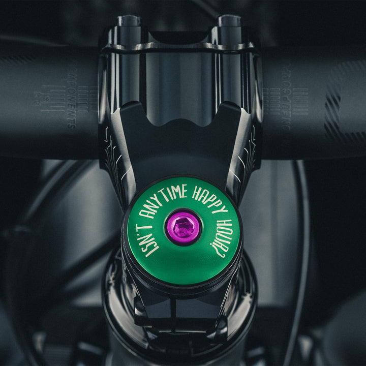 It's 5 of the Clock Anytime - Custom Bicycle Headset Cap