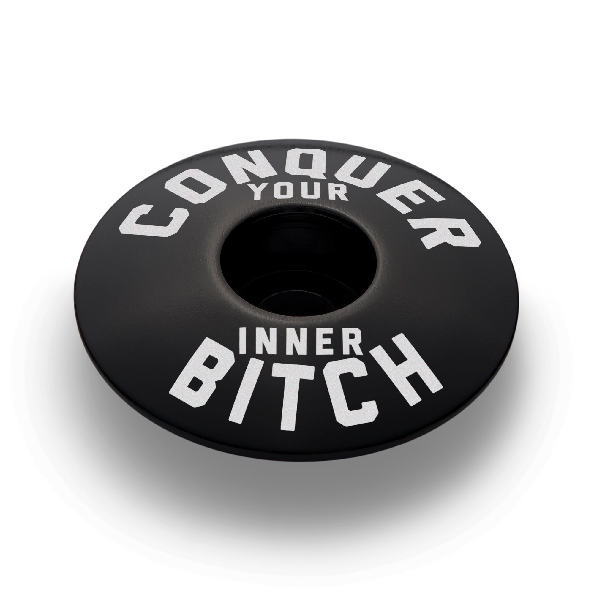 Conquer Your Inner Bitch Custom Bicycle Headset Cap