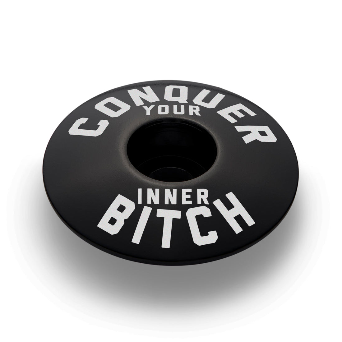 Conquer Your Inner Bitch Custom Bicycle Headset Cap