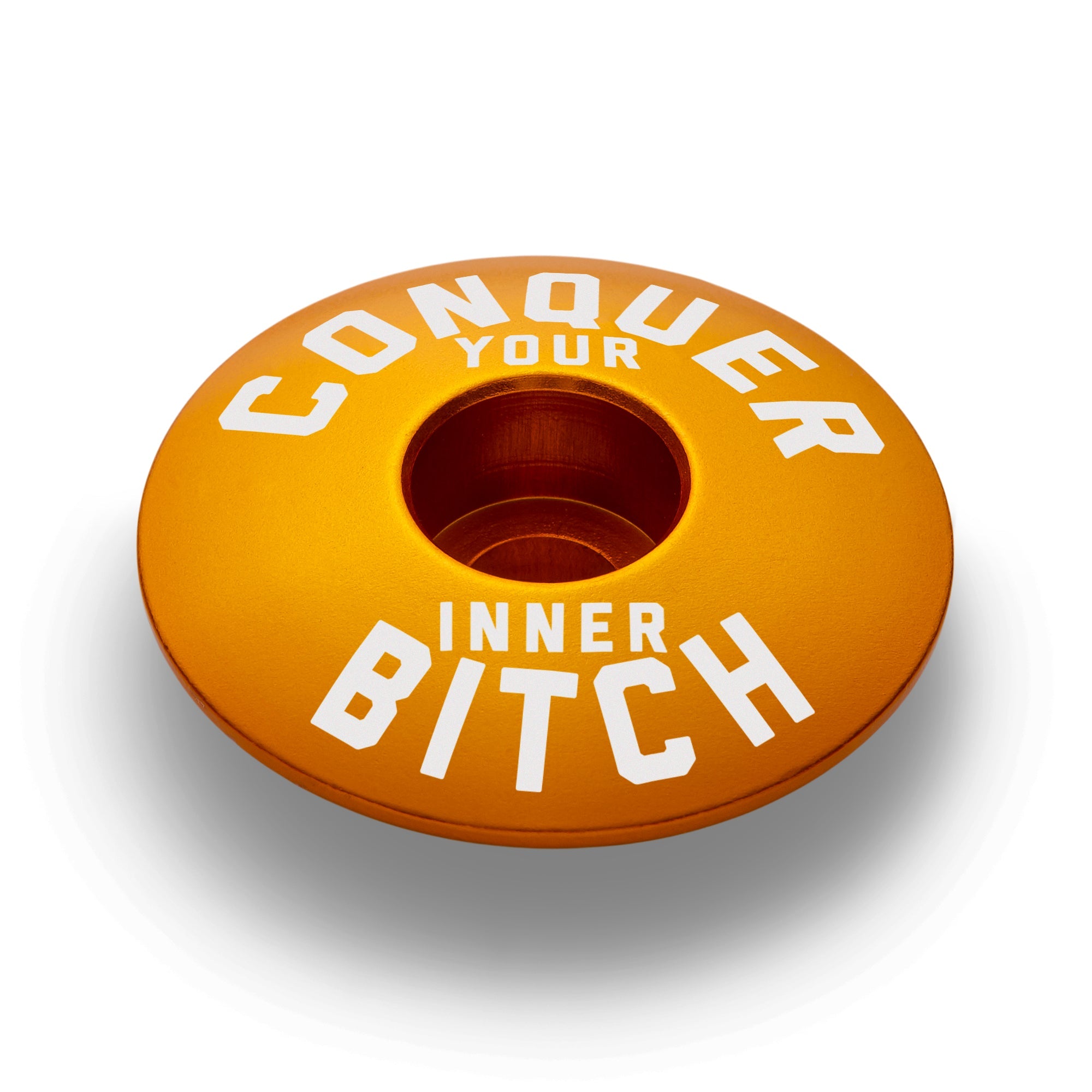 Conquer Your Inner Bitch Custom Bicycle Headset Cap