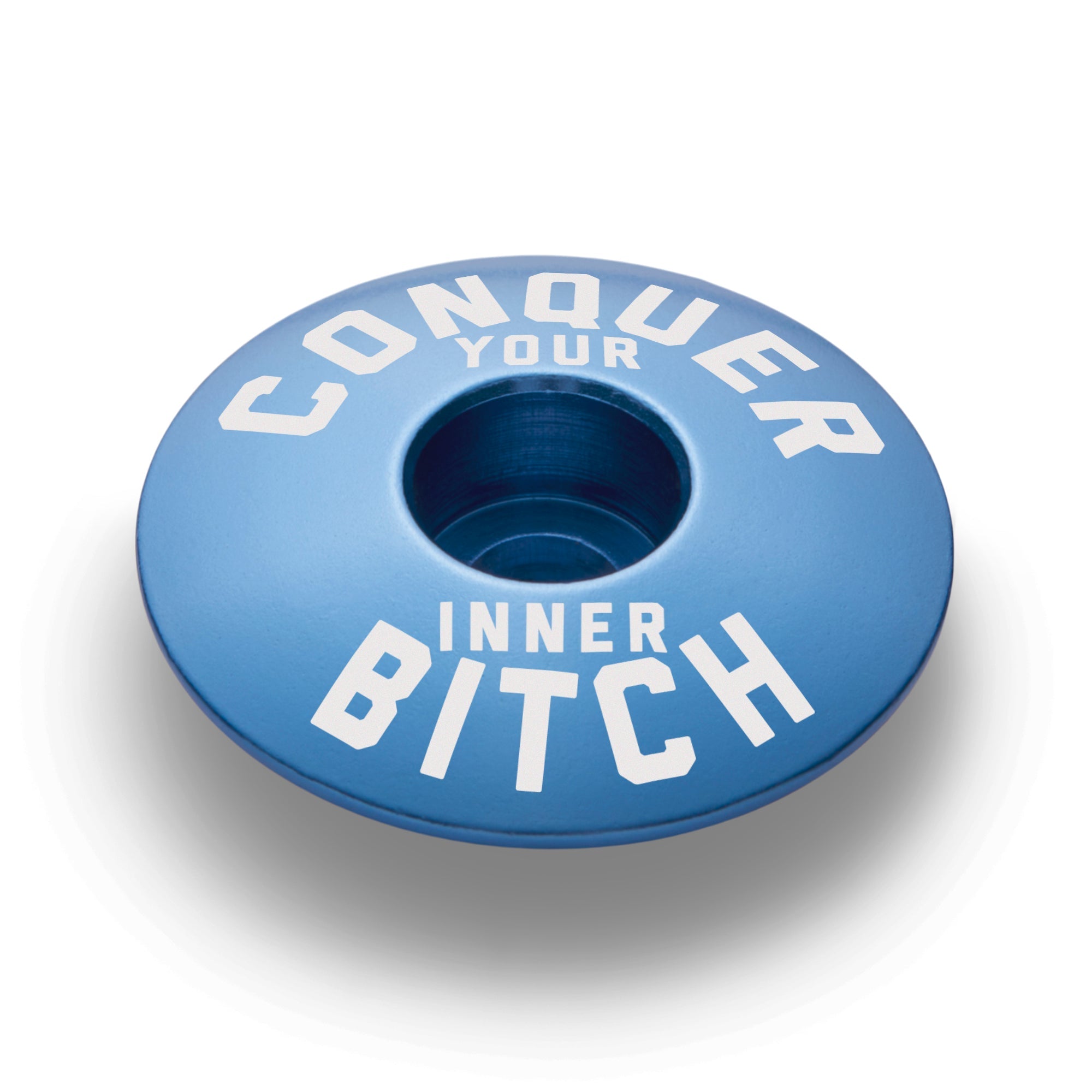 Conquer Your Inner Bitch Custom Bicycle Headset Cap