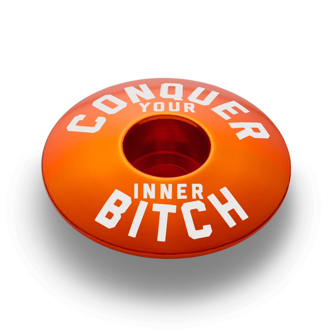 Conquer Your Inner Bitch Custom Bicycle Headset Cap