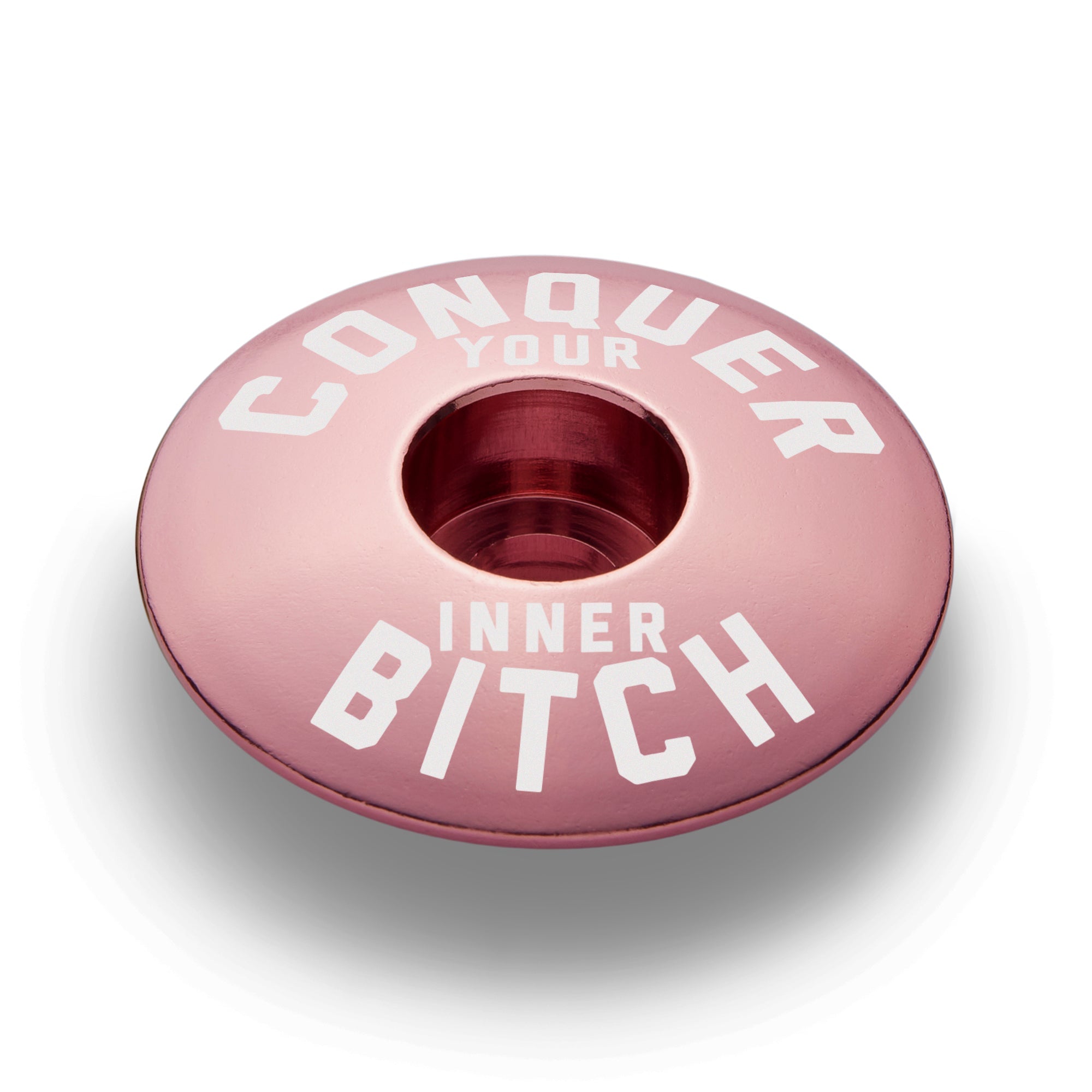 Conquer Your Inner Bitch Custom Bicycle Headset Cap