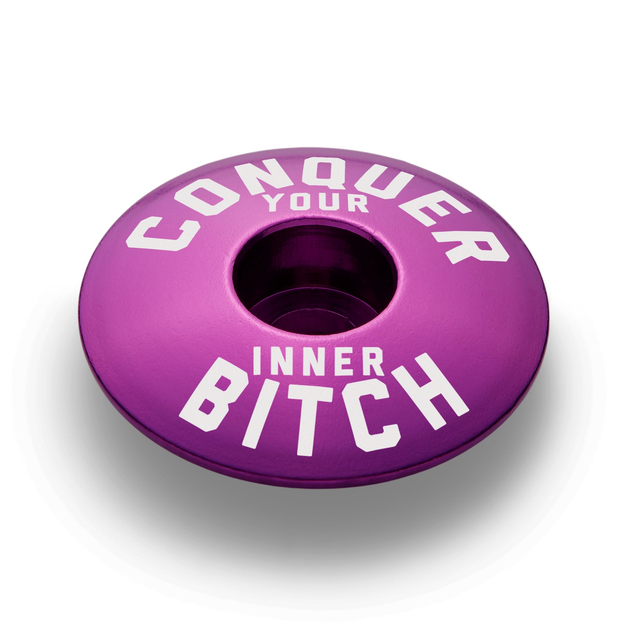 Conquer Your Inner Bitch Custom Bicycle Headset Cap