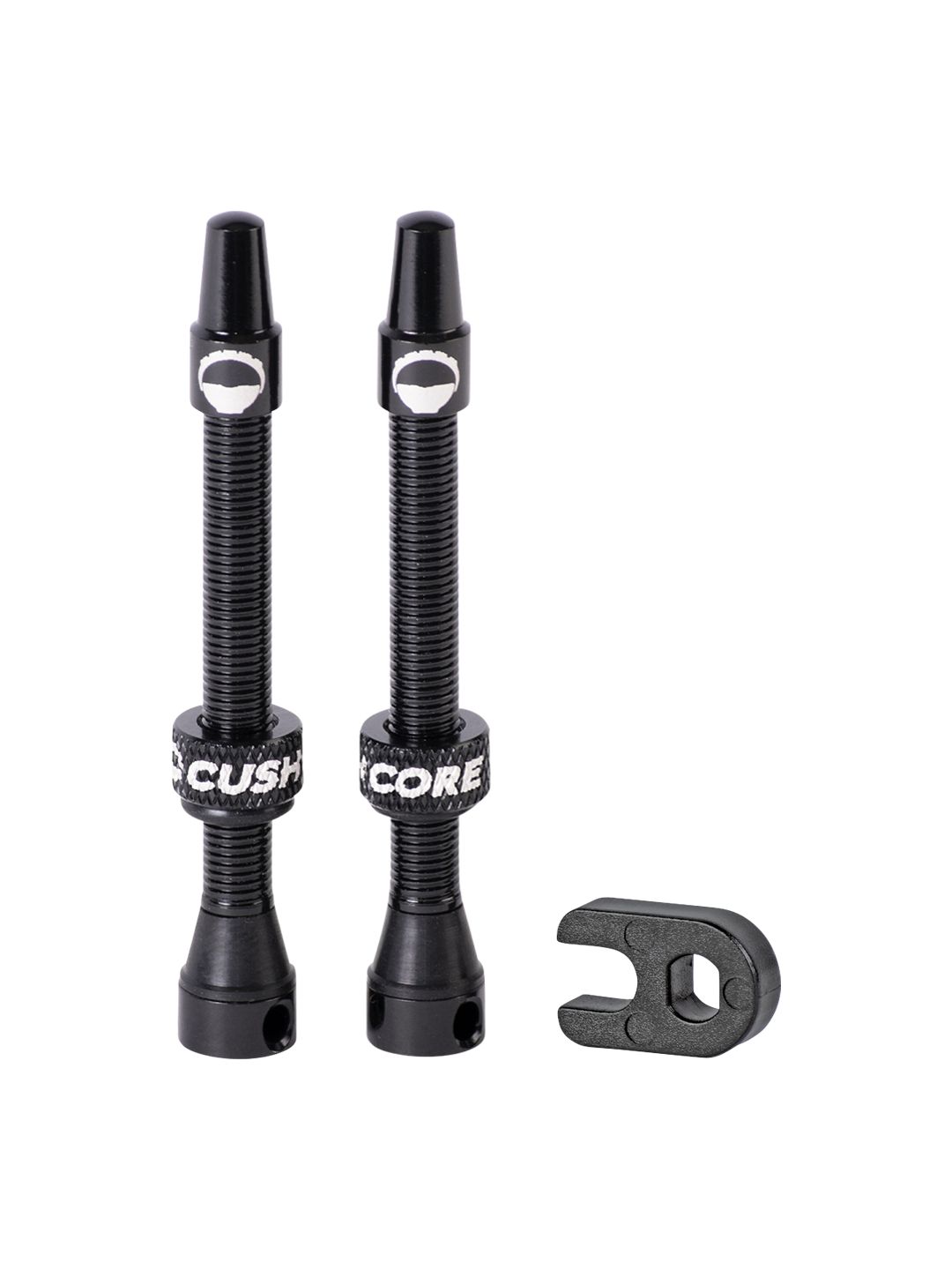CushCore Tubeless Presta Valve Set - 55mm Black