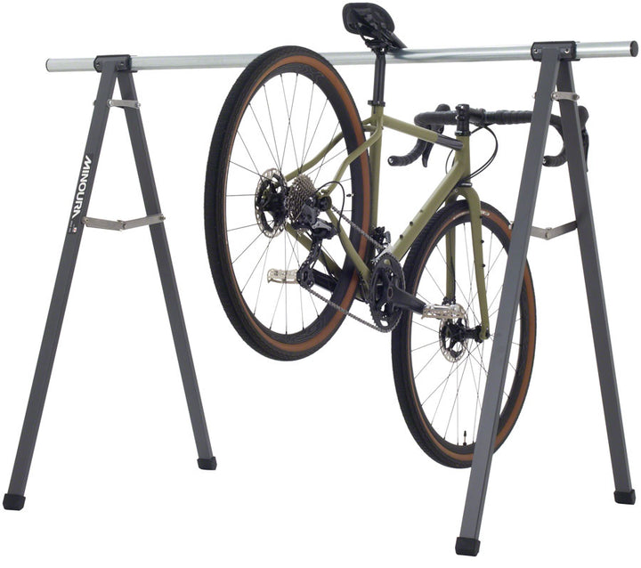 Minoura Level-170HS Saddle Nose Bike Stand - 5-bike  Silver/Black