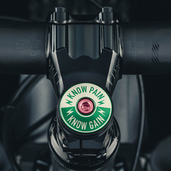 Know Pain Know Gain - Bicycle Headset Cap