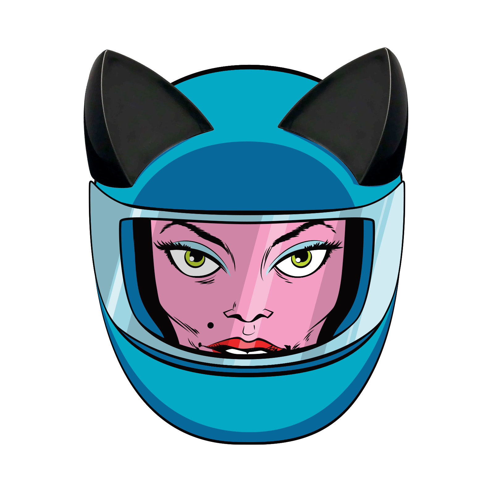 MagNeatOhz: Cat Ears for Helmet Black