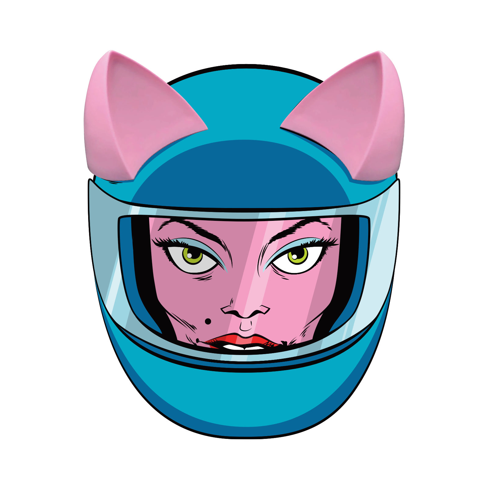 MagNeatOhz: Cat Ears for Helmet Pink