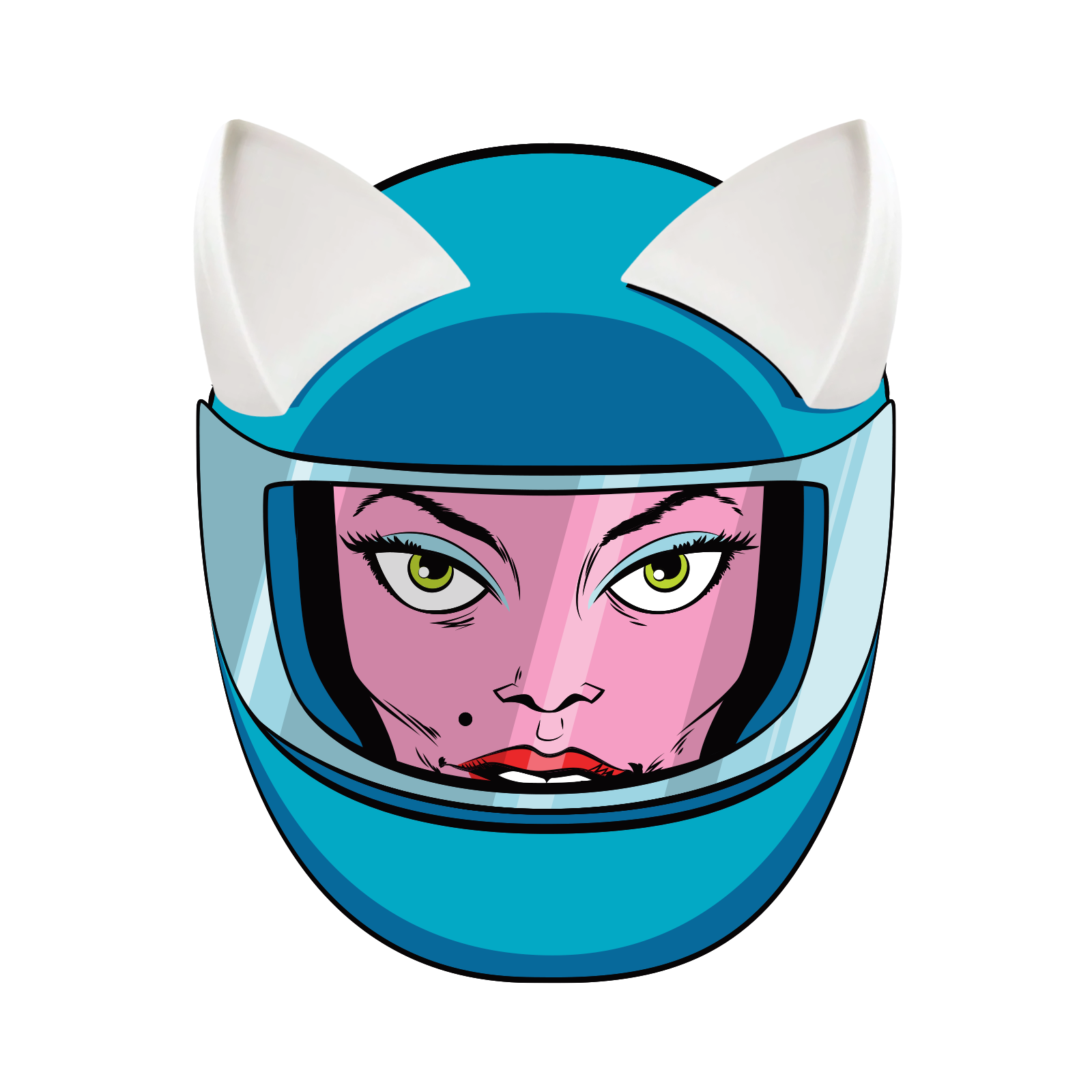 MagNeatOhz: Cat Ears for Helmet White